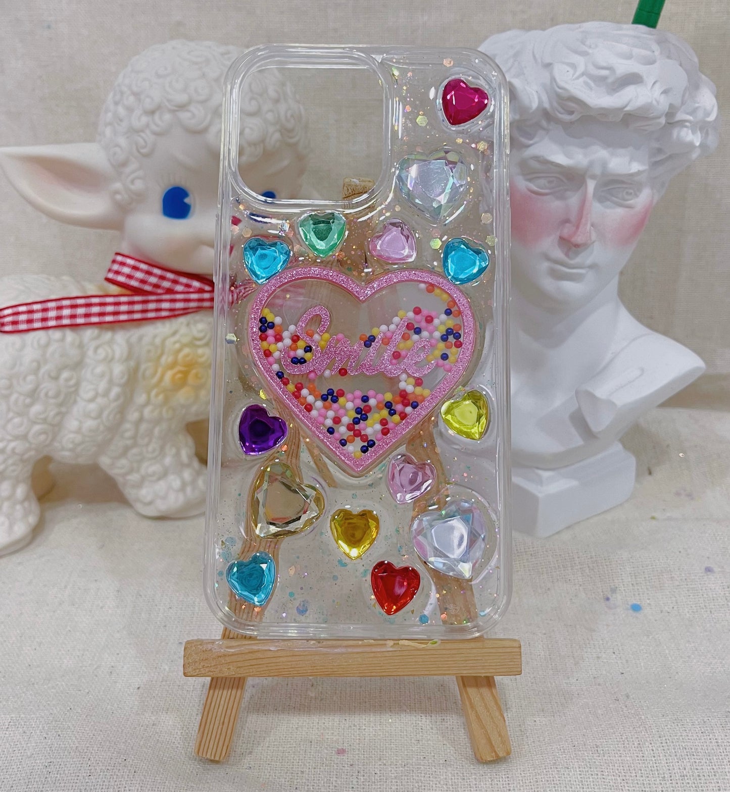 【CraftBeast handmade Ready-made】Smile heart resin phone case