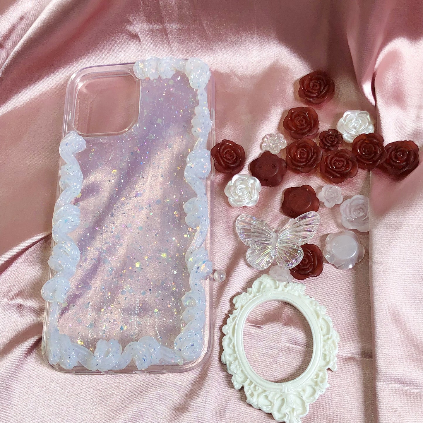 【CraftBeast Ready-made】Elegant Baroque Red Rose phone case
