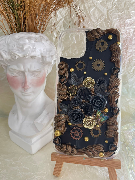 【CraftBeast Ready-made】Baroque golden brown phone case