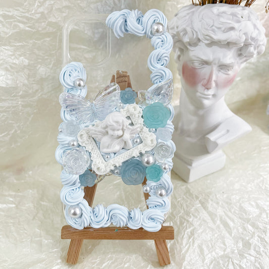 【CraftBeast Ready-made】Elegant Baroque Blue Rose phone case