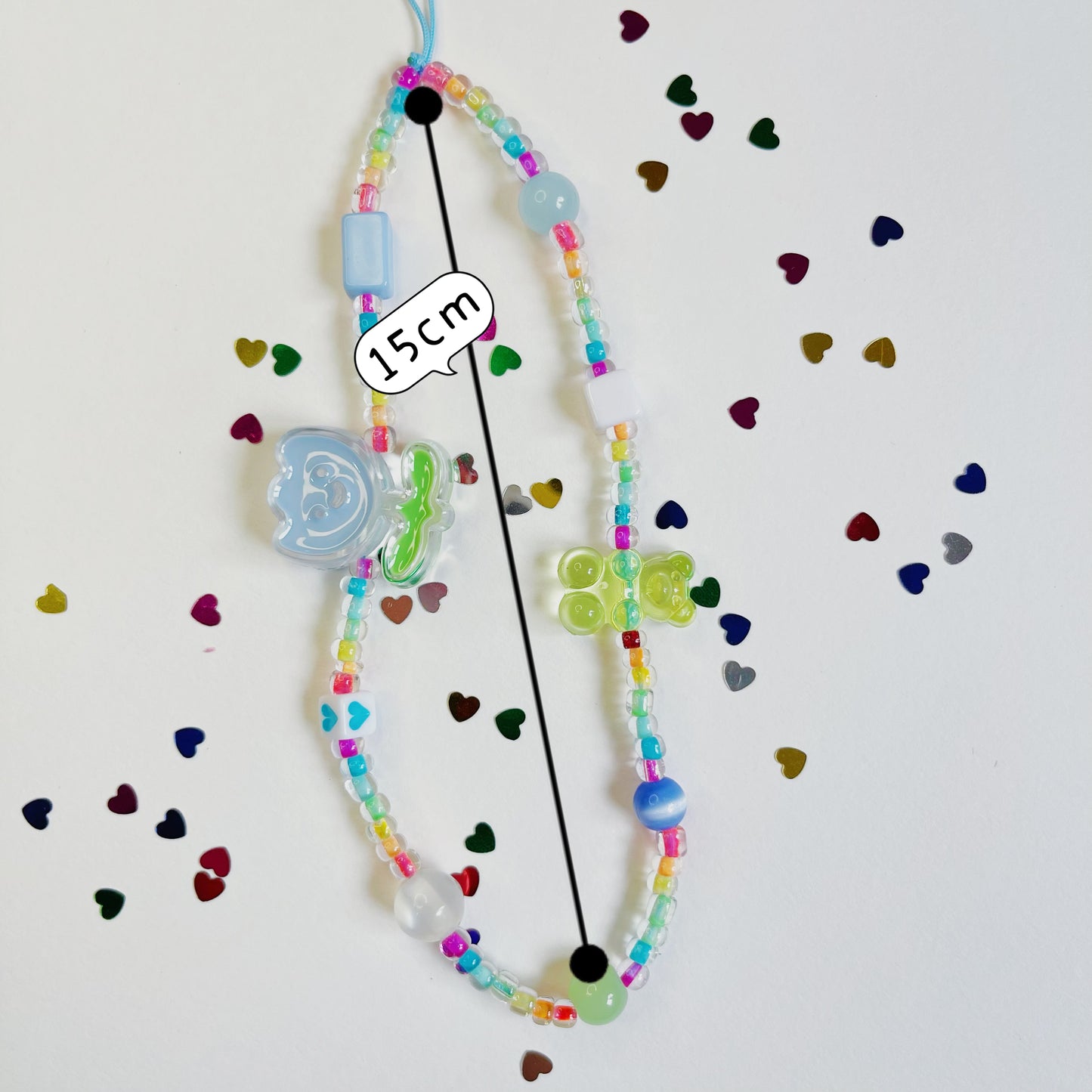 [Christmas online exclusive] Limited Edition rainbow beaded phone strap